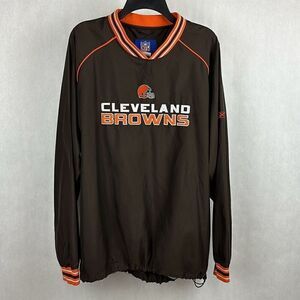 Reebok NFL Cleveland Browns Pullover Jacket Sz Large Cinch Waist